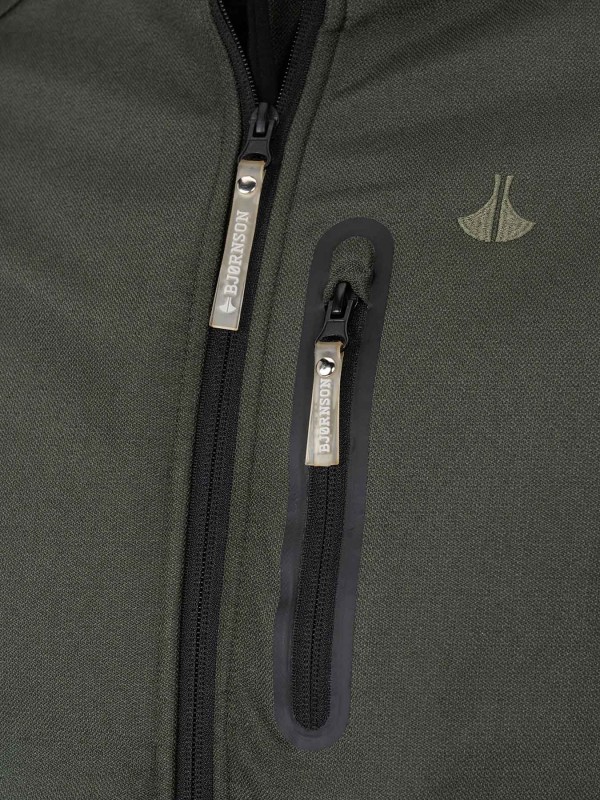 BJØRNSON Softshell Jas Teddyvoering Winddicht Heren Rosin Groen Melange - S-4XL - HAMM