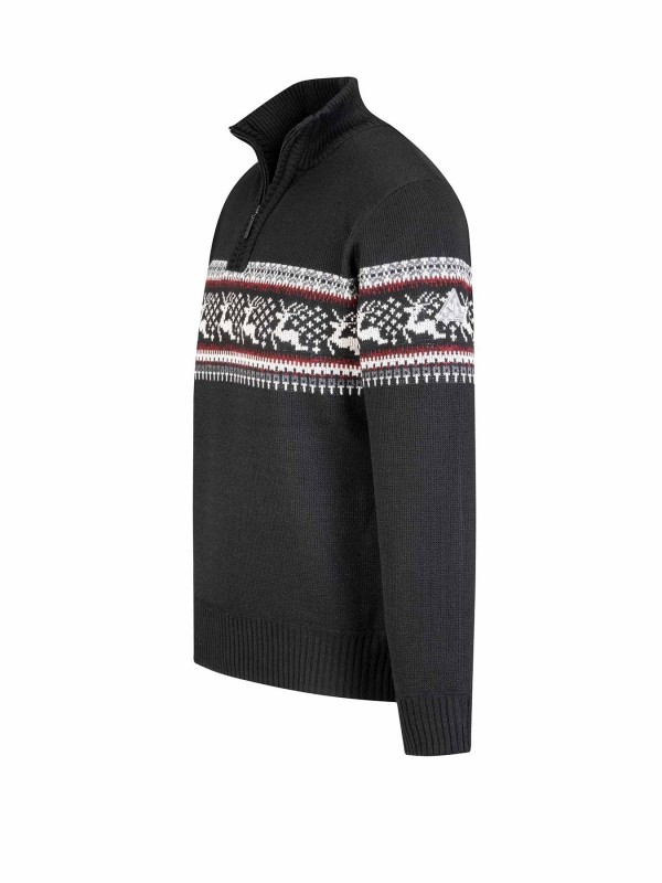 BJØRNSON Holger Scandinavische Gebreide Pullover Trui Teddy Voering Heren - Beige