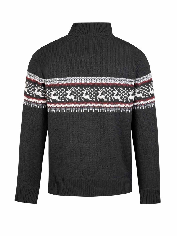 BJØRNSON Holger Scandinavische Gebreide Pullover Trui Teddy Voering Heren - Beige