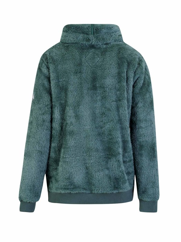 BJØRNSON Ilmi Coral Fleece Trui Pullover Dames - Groen