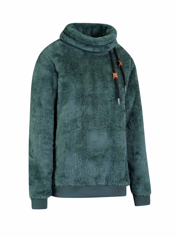 BJØRNSON Ilmi Coral Fleece Trui Pullover Dames - Groen
