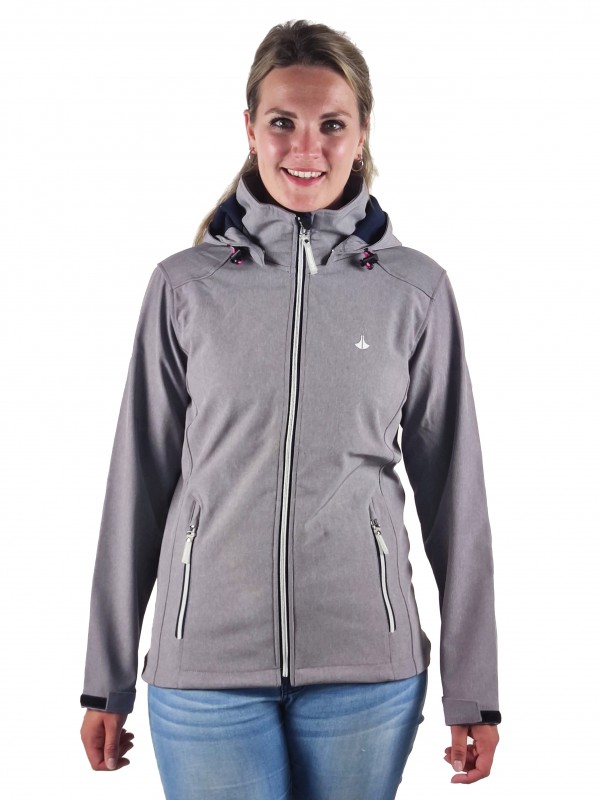 BJØRNSON Softshell Jas Winddicht Dames Grijs SILJE