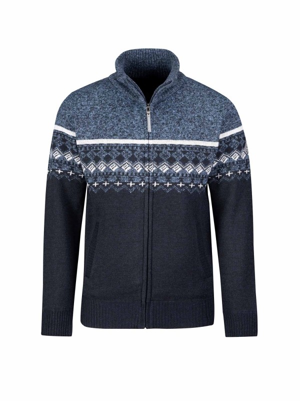 BJØRNSON Noors Gebreid Wintervest (met teddyvoering) Heren Antraciet - JARI