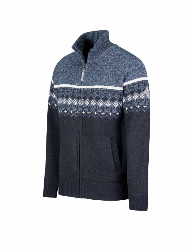 BJØRNSON Noors Gebreid Wintervest (met teddyvoering) Heren Antraciet - JARI