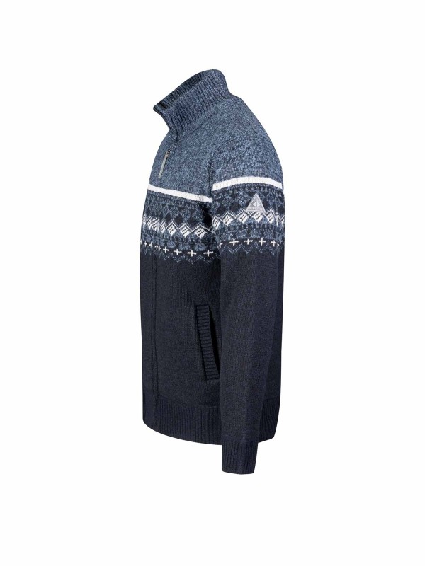 BJØRNSON Noors Gebreid Wintervest (met teddyvoering) Heren Antraciet - JARI