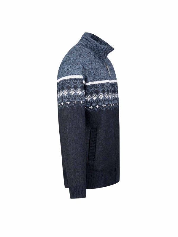 BJØRNSON Noors Gebreid Wintervest (met teddyvoering) Heren Antraciet - JARI