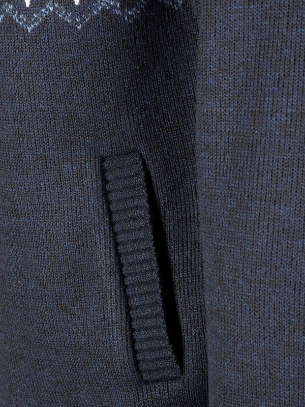BJØRNSON Noors Gebreid Wintervest (met teddyvoering) Heren Antraciet - JARI