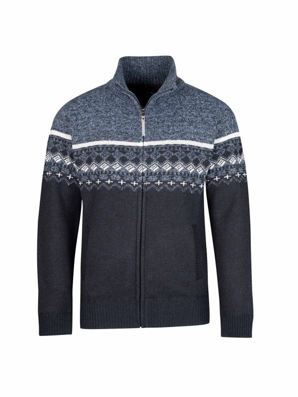 BJØRNSON Noors Gebreid Wintervest (met teddyvoering) Heren Antraciet - JARI