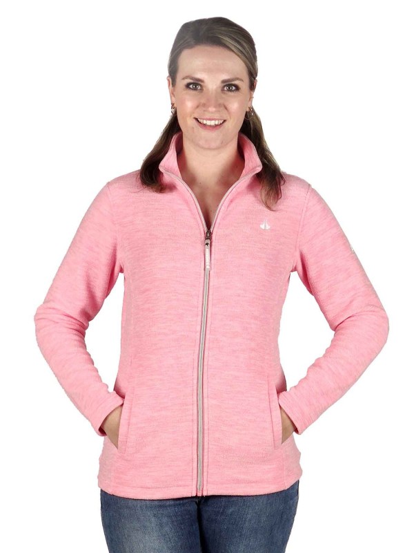 Fleece vest dames roze melange kopen Outdoorkleding Bjornson 29 95