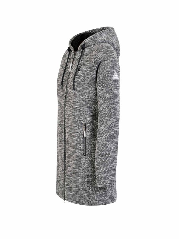 BJØRNSON Parka Gebreid Teddy Vest Gebreid Dames Antraciet Melange - KAJA