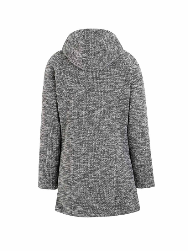 BJØRNSON Parka Gebreid Teddy Vest Gebreid Dames Antraciet Melange - KAJA