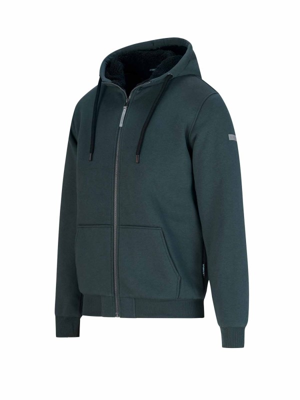 STØRVIK Sweatvest Heren Teddy Voering Olijfgroen - S-6XL - KENNY