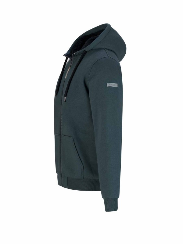 STØRVIK Sweatvest Heren Teddy Voering Olijfgroen - S-6XL - KENNY