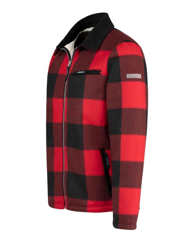 Houthakkers Fleece Vest (Lumberjack) Rood- M-6XL- LONDON