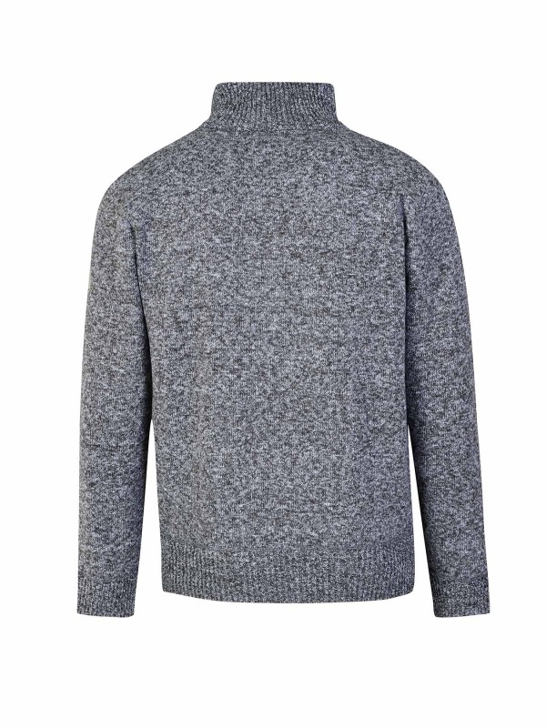 BJØRNSON Lunt Kabel-Gebreide Pullover Teddy Voering Heren - Antraciet Melange