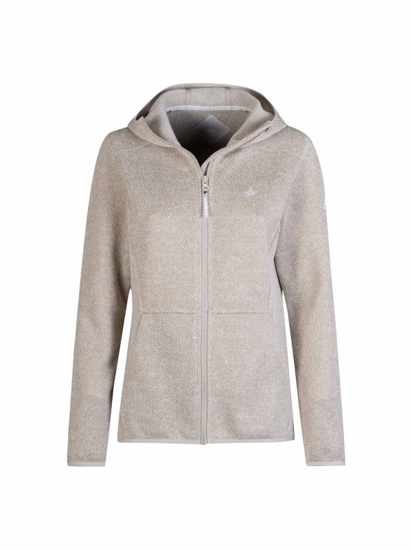 BJØRNSON Gebreid Hooded Vest 4 seizoenen Dames Beige Melange - MAREN