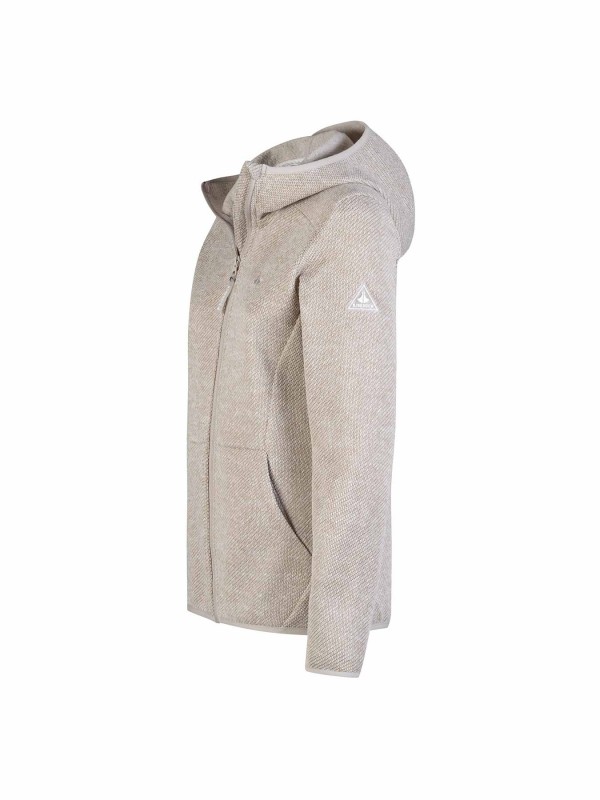 BJØRNSON Gebreid Hooded Vest 4 seizoenen Dames Beige Melange - MAREN
