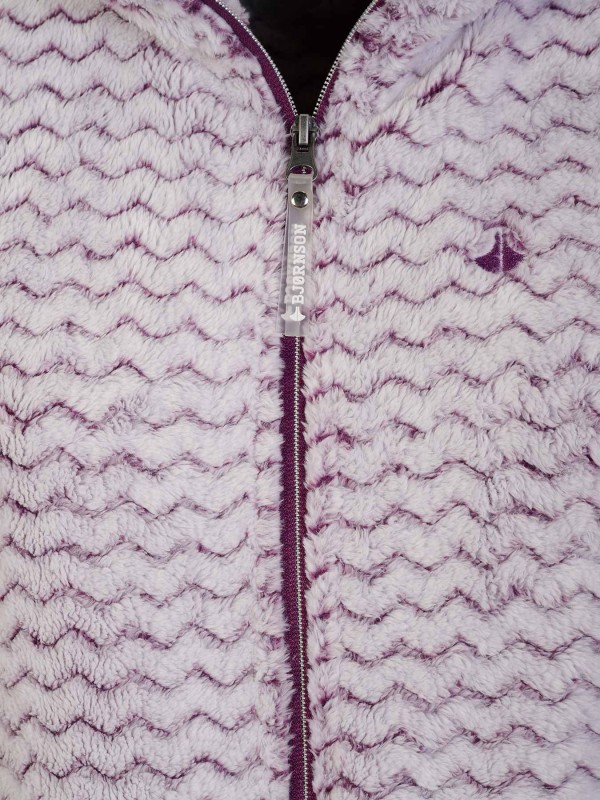 BJØRNSON Marit Fleece Vest Dames 4 seizoenen - Zacht - Violet Wit