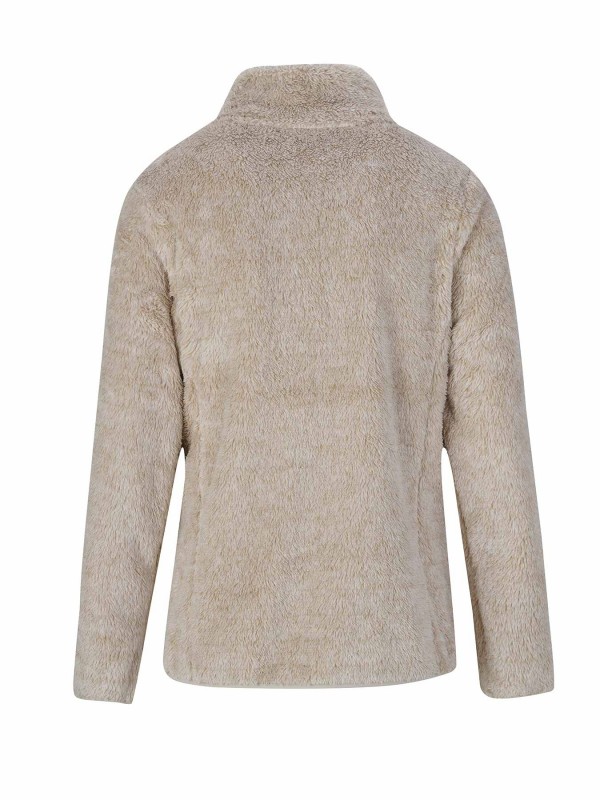 BJØRNSON Meja Coral Fleece Vest Dames 4 seizoenen - Zacht - Beige