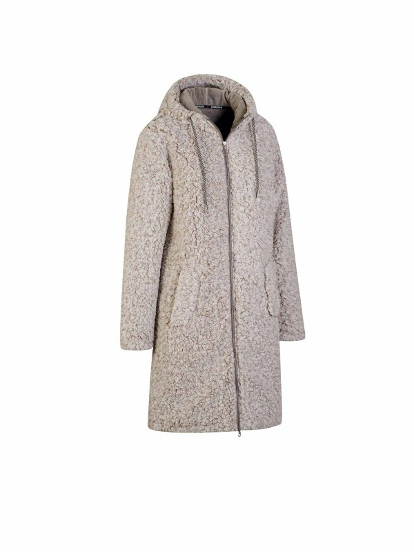 BJØRNSON Ona Parka Sherpa Fleece Vest Dames 4 seizoenen - Beige