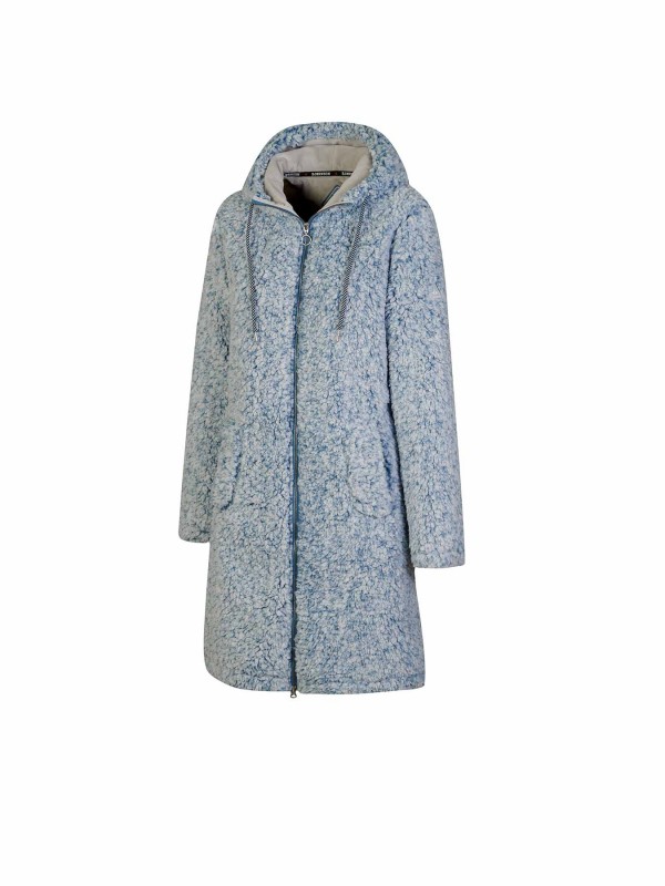 BJØRNSON Ona Parka Sherpa Fleece Vest Dames 4 seizoenen - Blauwgrijs