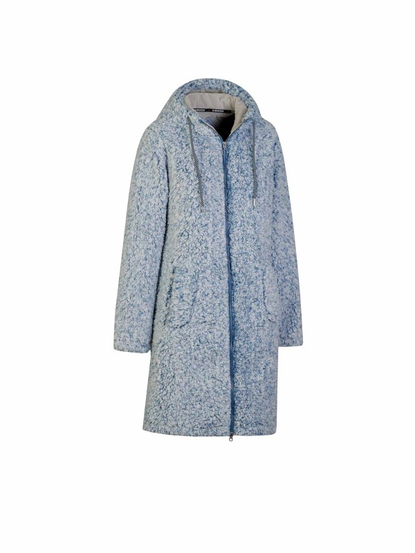 BJØRNSON Ona Parka Sherpa Fleece Vest Dames 4 seizoenen - Blauwgrijs