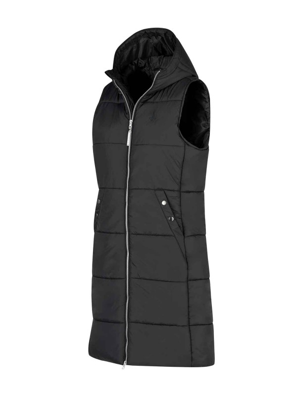 Zwarte lange gilet dames shop