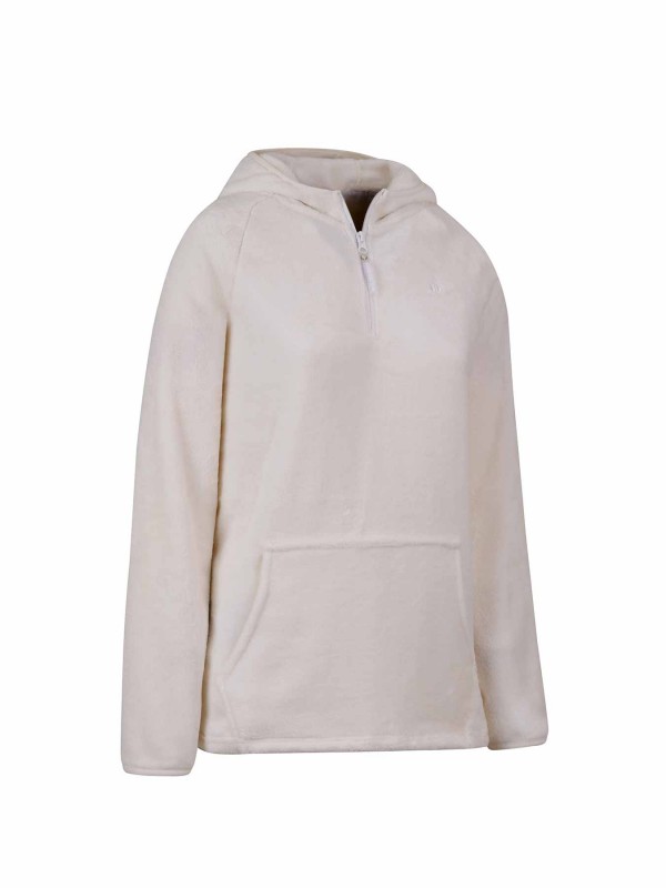 BJØRNSON Rane Coral Fleece Hoody Trui Pullover Dames - Off-White