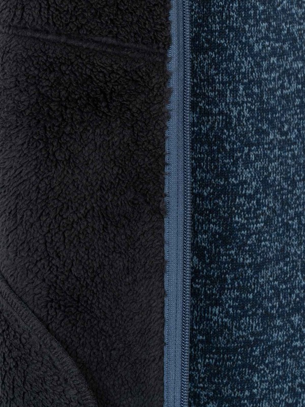 Gebreid Vest 4 seizoenen Heren Donkerblauw Melange - Maat M-3XL - RUBEN 