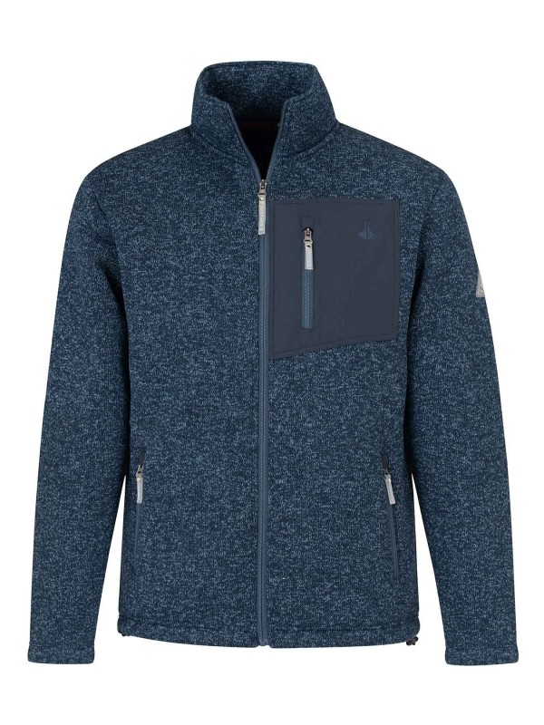 Gebreid Vest 4 seizoenen Heren Donkerblauw Melange - Maat M-3XL - RUBEN 