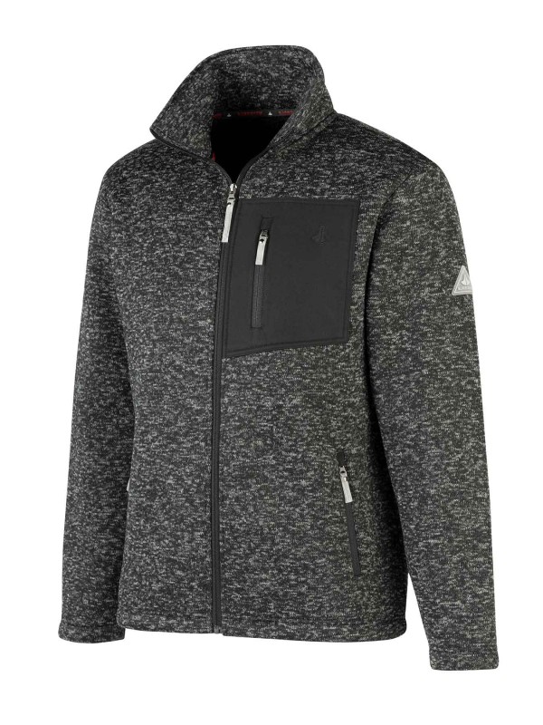 Gebreid Vest 4 seizoenen Heren Zwart Melange - Maat M-3XL - RUBEN 