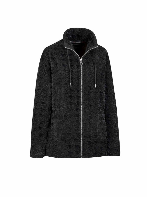 BJØRNSON Samanta Coral Fleece Vest Dames 4 seizoenen - Zacht - Zwart
