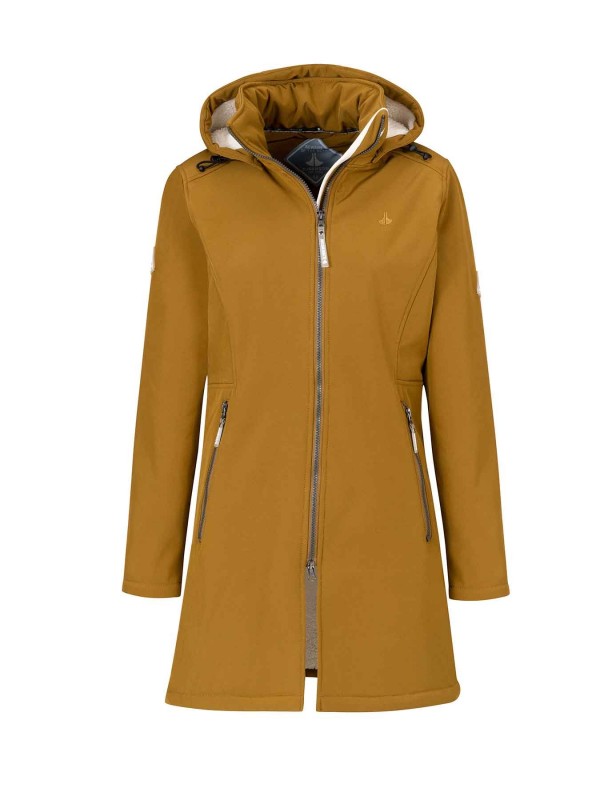 Softshell Winterjas Parka Dames Teddy Voering Tapenade - Maat 36-56 - SIGNE 