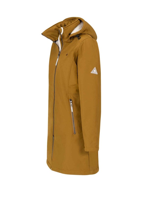 Softshell Winterjas Parka Dames Teddy Voering Tapenade - Maat 36-56 - SIGNE 