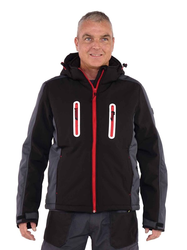 Visser vingerafdruk kunst Softshell Werkjas Winter kopen? - Werkkleding - Storvik.nl - €69,95