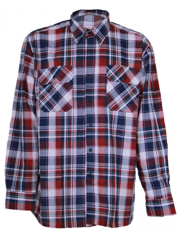 Rood geruite store blouse heren