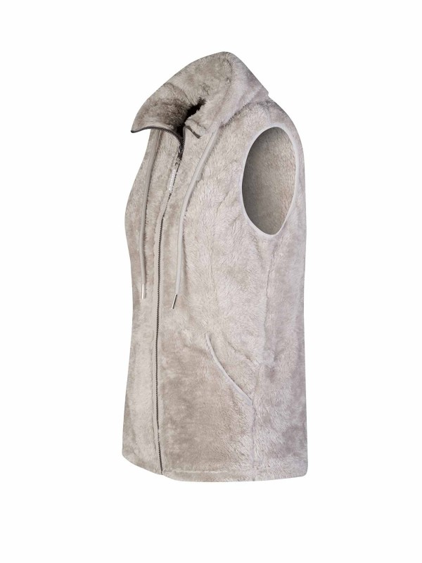 BJØRNSON Syrin Coral Fleece Bodywarmer Dames Zacht / 4 seizoenen - Beige