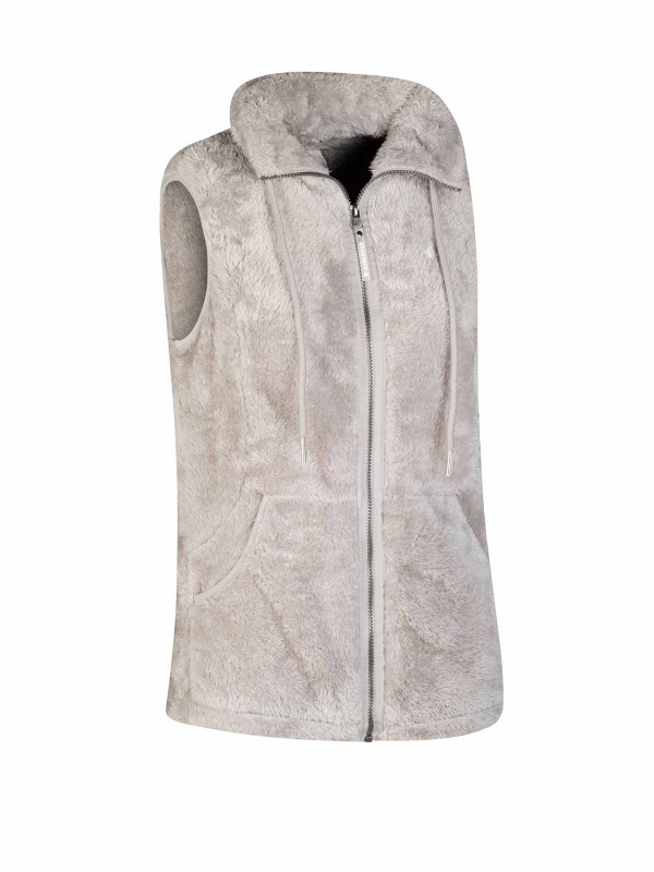 BJØRNSON Syrin Coral Fleece Bodywarmer Dames Zacht / 4 seizoenen - Beige
