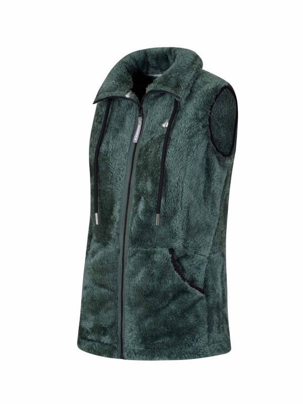 BJØRNSON Syrin Coral Fleece Bodywarmer Dames Zacht / 4 seizoenen - Dennengroen