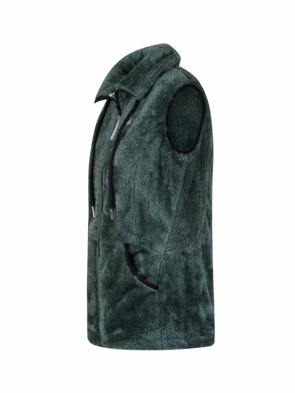 BJØRNSON Syrin Coral Fleece Bodywarmer Dames Zacht / 4 seizoenen - Dennengroen
