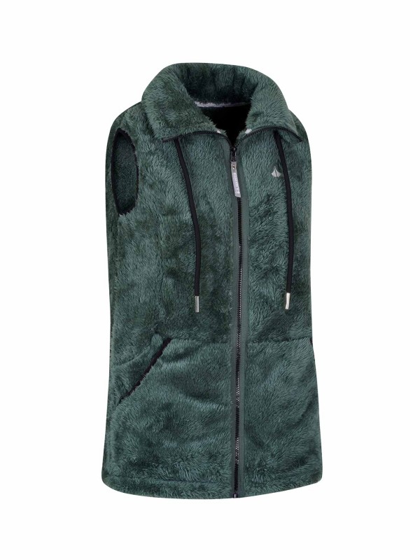 BJØRNSON Syrin Coral Fleece Bodywarmer Dames Zacht / 4 seizoenen - Dennengroen