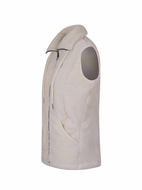 BJØRNSON Syrin Coral Fleece Bodywarmer Dames Zacht / 4 seizoenen - Off-White
