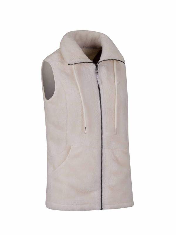 BJØRNSON Syrin Coral Fleece Bodywarmer Dames Zacht / 4 seizoenen - Off-White