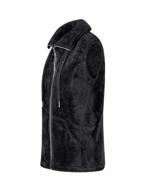 BJØRNSON Syrin Coral Fleece Bodywarmer Dames Zacht / 4 seizoenen - Zwart