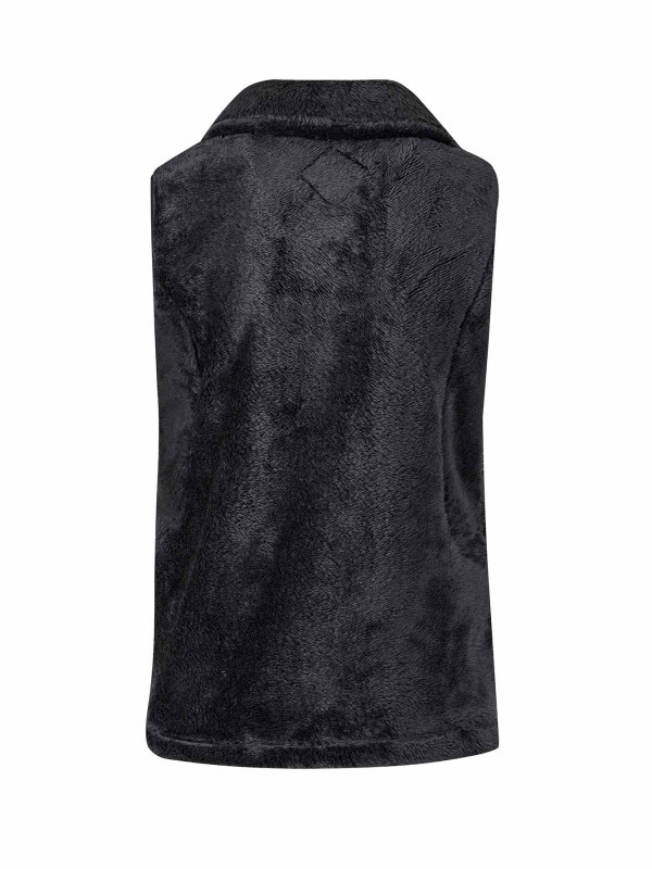 BJØRNSON Syrin Coral Fleece Bodywarmer Dames Zacht / 4 seizoenen - Zwart