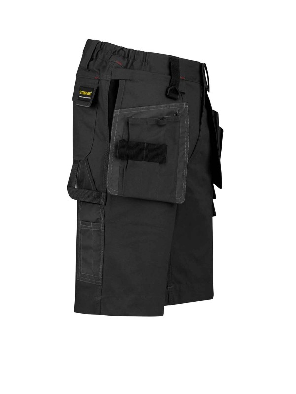 STØRVIK Stretch Korte Werkbroek Zwart - XS-3XL - THIJS