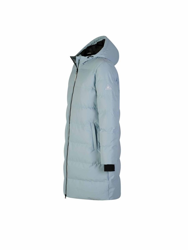 BJØRNSON Thordis Winterjas Dames Warm Gewatteerd - Lichtgrijs-blauw