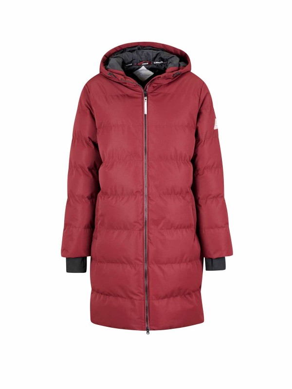 BJØRNSON Thordis Winterjas Dames Warm Gewatteerd - Rood-Bruin