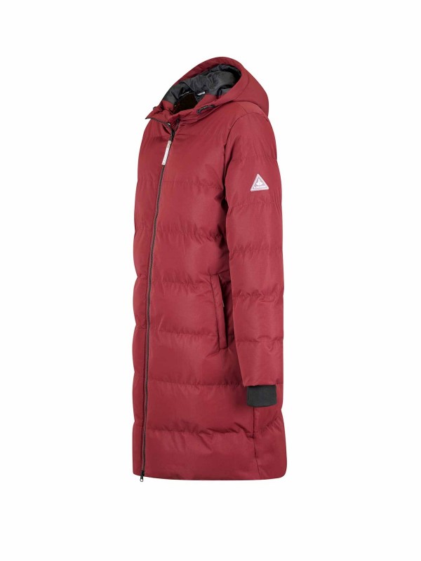 BJØRNSON Thordis Winterjas Dames Warm Gewatteerd - Rood-Bruin