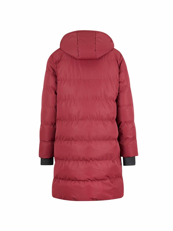 BJØRNSON Thordis Winterjas Dames Warm Gewatteerd - Rood-Bruin
